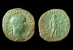 Gordian III, Sestertius, Emperor Reverse